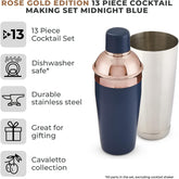 Tower Cavaletto 13 Parça Kokteyl Seti Gece Mavisi